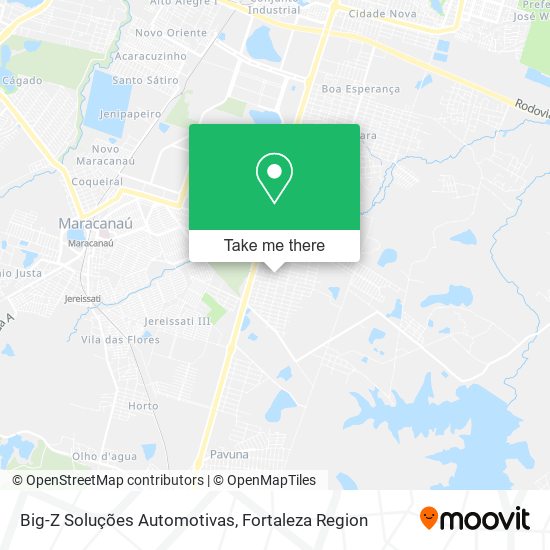 Mapa Big-Z Soluções Automotivas