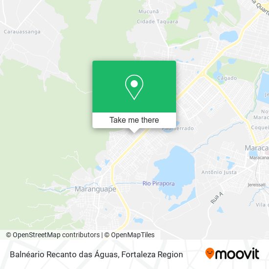 Balnéario Recanto das Águas map