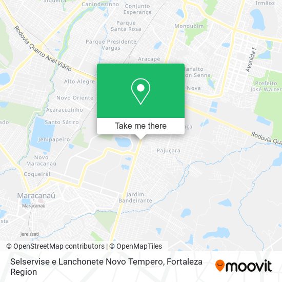 Selservise e Lanchonete Novo Tempero map