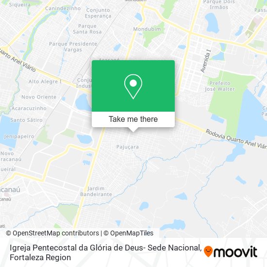 Mapa Igreja Pentecostal da Glória de Deus- Sede Nacional