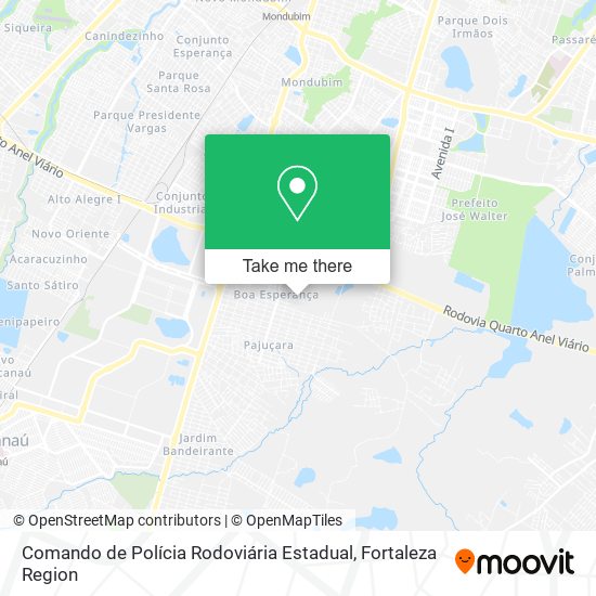 Mapa Comando de Polícia Rodoviária Estadual