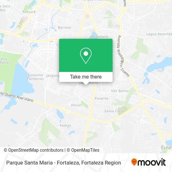 Parque Santa Maria - Fortaleza map