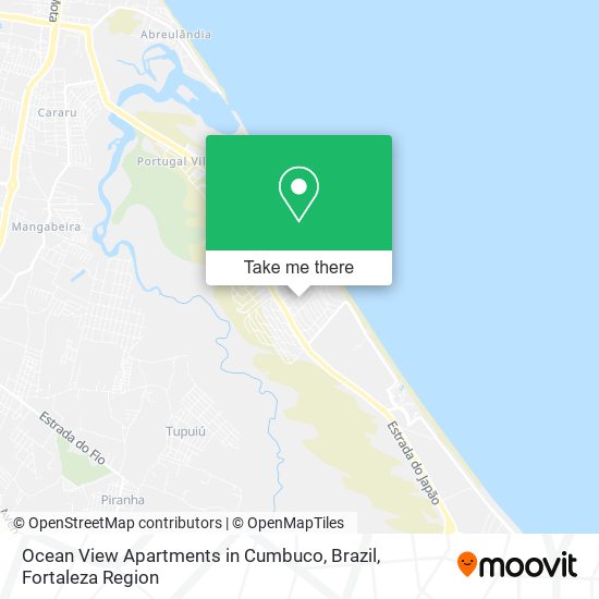 Ocean View Apartments in Cumbuco, Brazil map