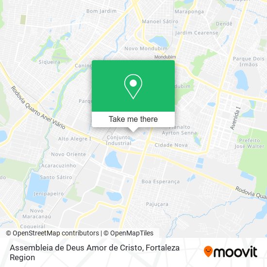 Mapa Assembleia de Deus Amor de Cristo