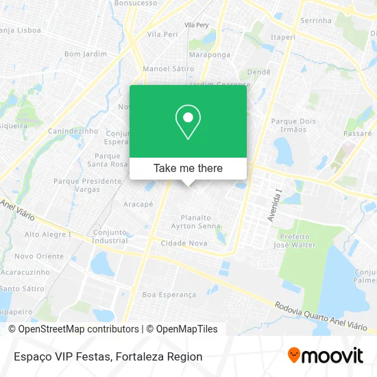 Espaço VIP Festas map