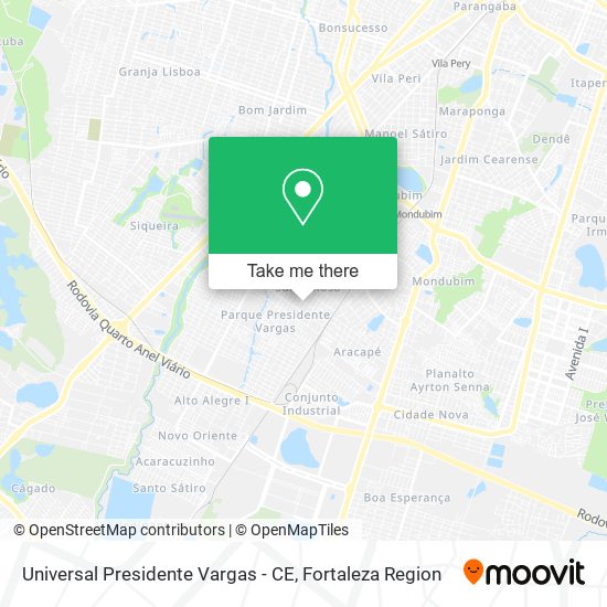 Mapa Universal Presidente Vargas - CE