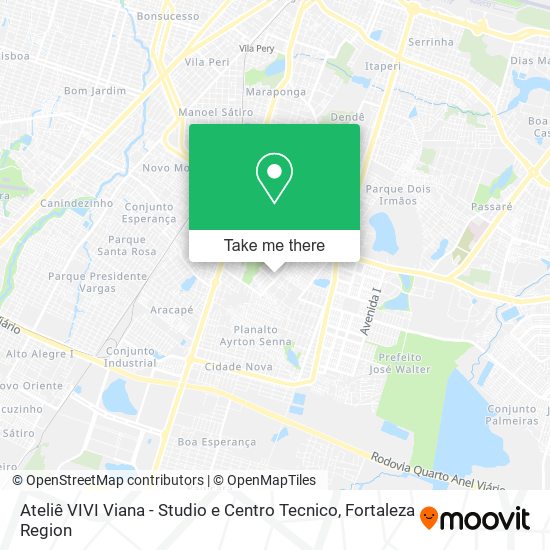 Mapa Ateliê VIVI Viana - Studio e Centro Tecnico