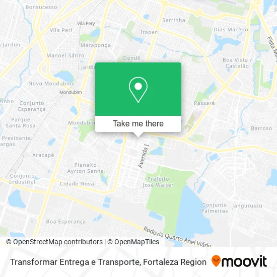 Transformar Entrega e Transporte map