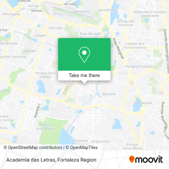 Academia das Letras map