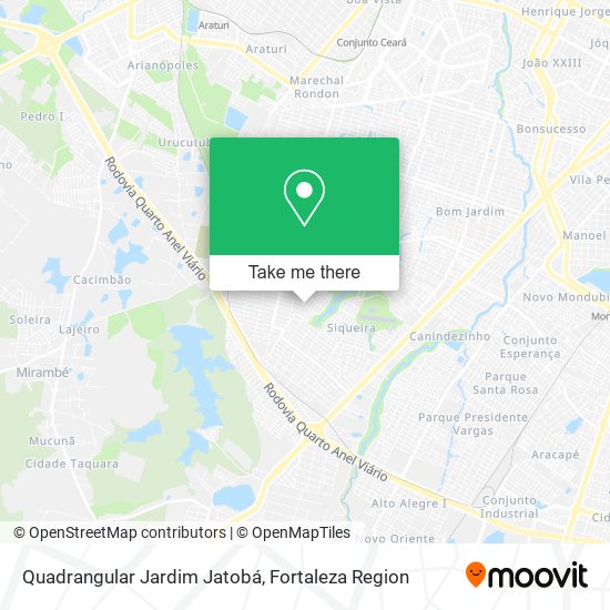 Quadrangular Jardim Jatobá map