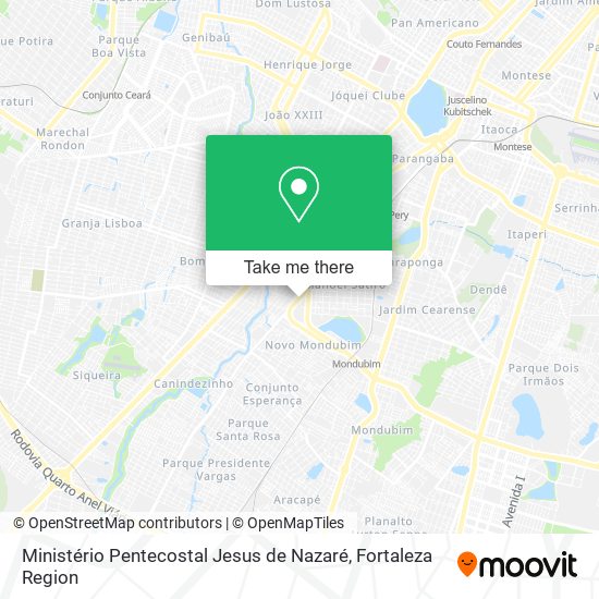 Ministério Pentecostal Jesus de Nazaré map