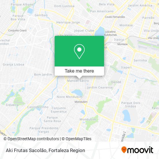 Aki Frutas Sacolão map