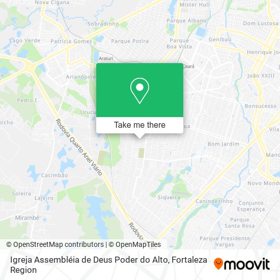 Mapa Igreja Assembléia de Deus Poder do Alto