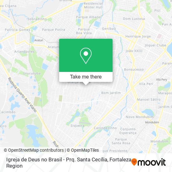 Igreja de Deus no Brasil - Prq. Santa Cecília map