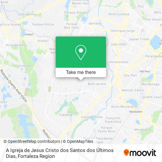 Mapa A Igreja de Jesus Cristo dos Santos dos Últimos Dias