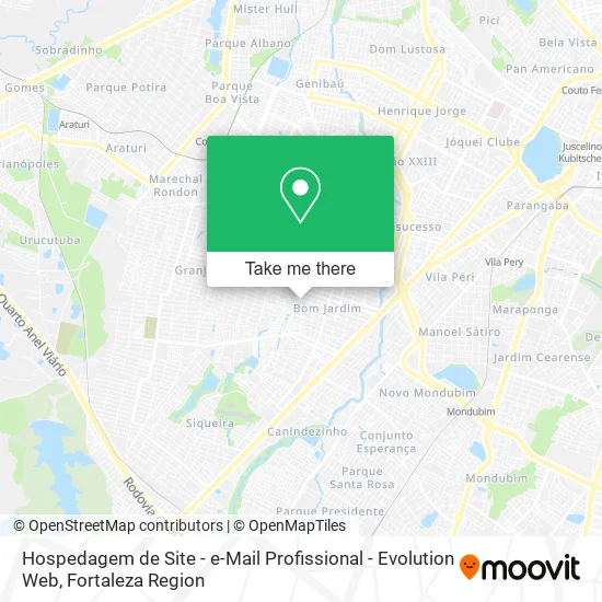 Hospedagem de Site - e-Mail Profissional - Evolution Web map