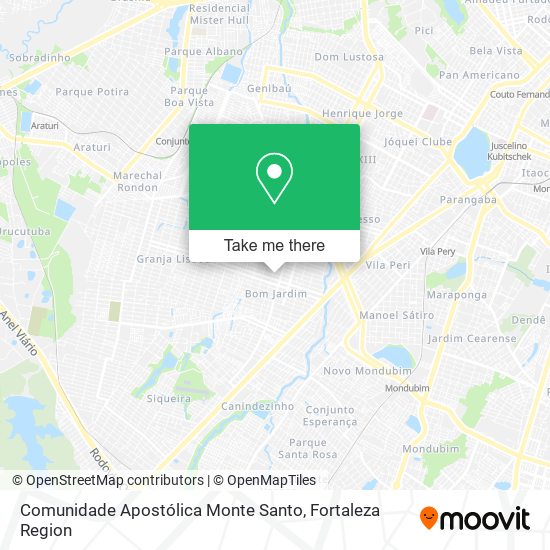 Comunidade Apostólica Monte Santo map