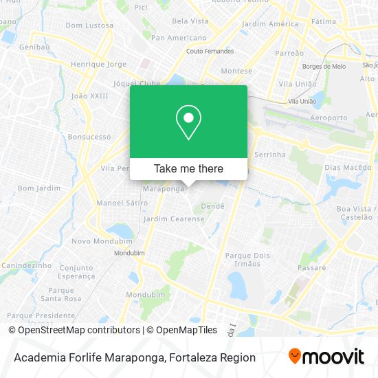 Mapa Academia Forlife Maraponga