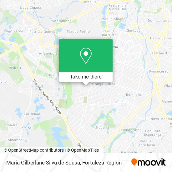 Mapa Maria Gilberlane Silva de Sousa