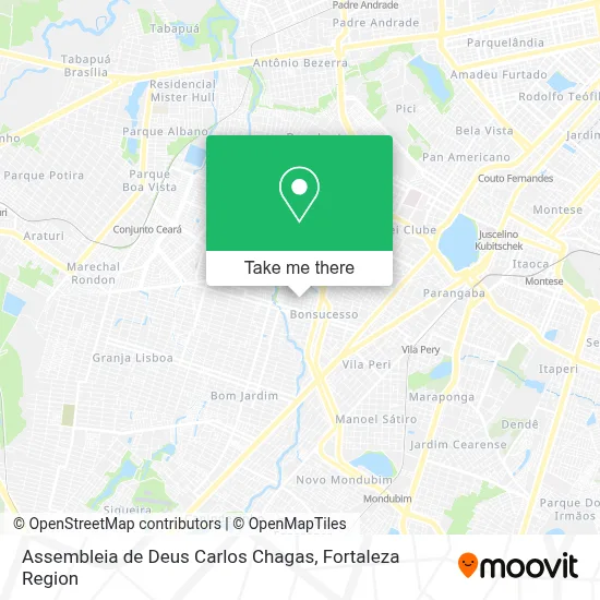 Assembleia de Deus Carlos Chagas map