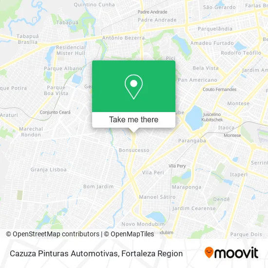 Cazuza Pinturas Automotivas map