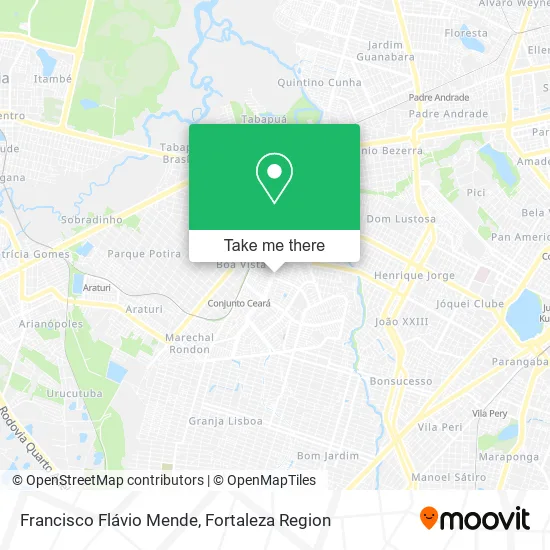 Francisco Flávio Mende map