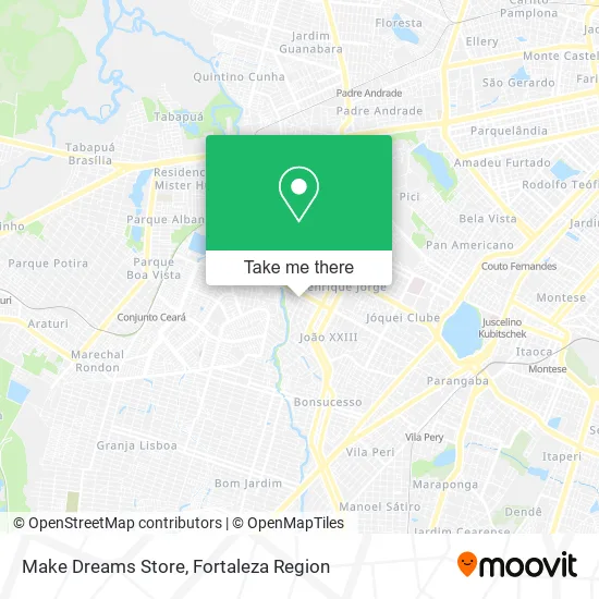 Make Dreams Store map