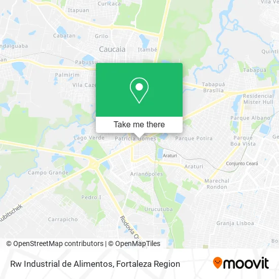 Rw Industrial de Alimentos map