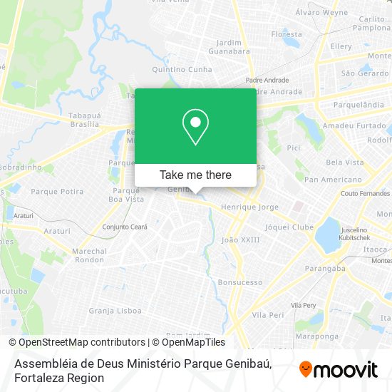 Mapa Assembléia de Deus Ministério Parque Genibaú