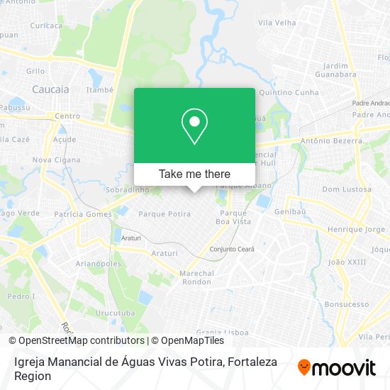 Mapa Igreja Manancial de Águas Vivas Potira