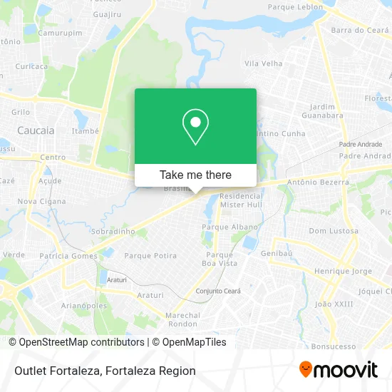 Outlet Fortaleza map