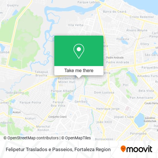 Mapa Felipetur Traslados e Passeios