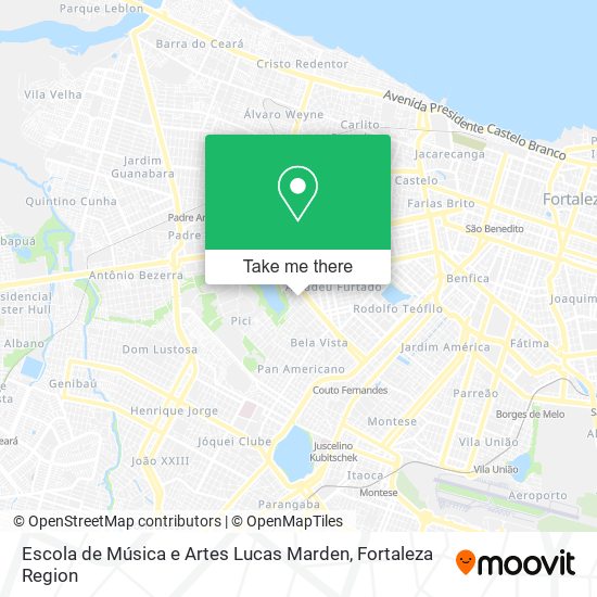 Mapa Escola de Música e Artes Lucas Marden