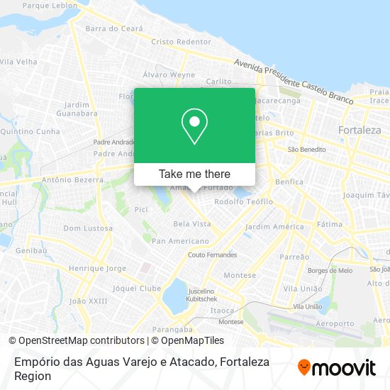 Mapa Empório das Aguas Varejo e Atacado