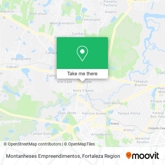 Montanheses Empreendimentos map