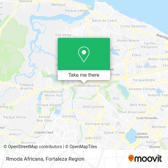 Rmoda Africana map