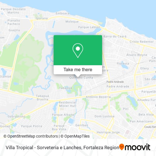 Villa Tropical - Sorveteria e Lanches map