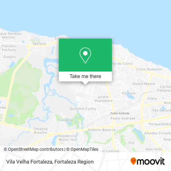 Vila Velha Fortaleza map