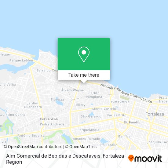 Alm Comercial de Bebidas e Descataveis map