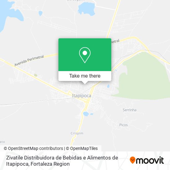 Zivatile Distribuidora de Bebidas e Alimentos de Itapipoca map