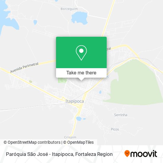 Mapa Paróquia São José - Itapipoca