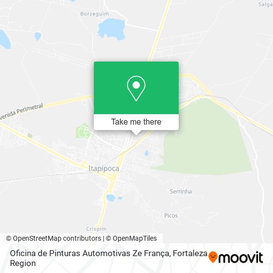 Oficina de Pinturas Automotivas Ze França map
