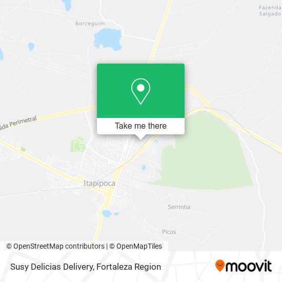 Susy Delicias Delivery map