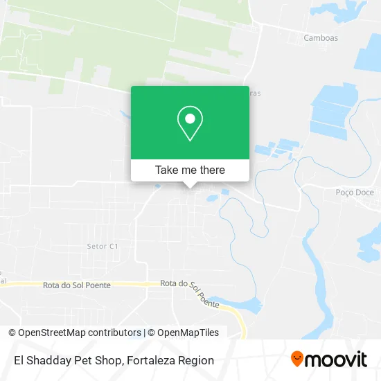 El Shadday Pet Shop map