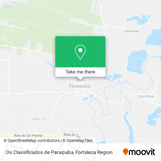 Os Classificados de Paraipaba map