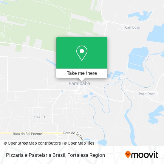 Mapa Pizzaria e Pastelaria Brasil