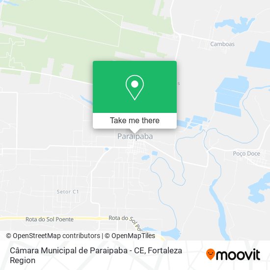 Câmara Municipal de Paraipaba - CE map