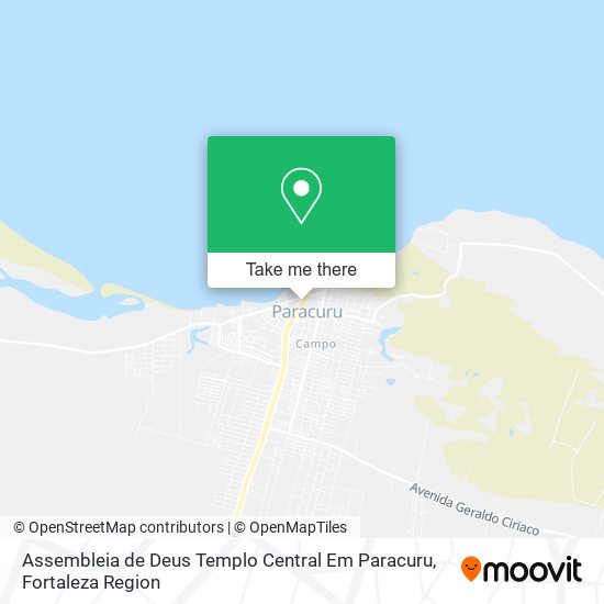 Mapa Assembleia de Deus Templo Central Em Paracuru