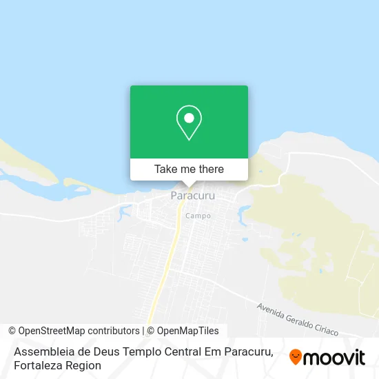 Assembleia de Deus Templo Central Em Paracuru map
