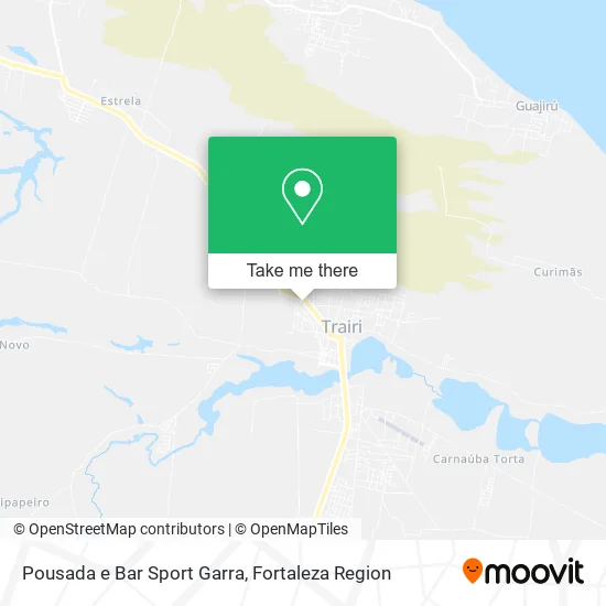 Mapa Pousada e Bar Sport Garra